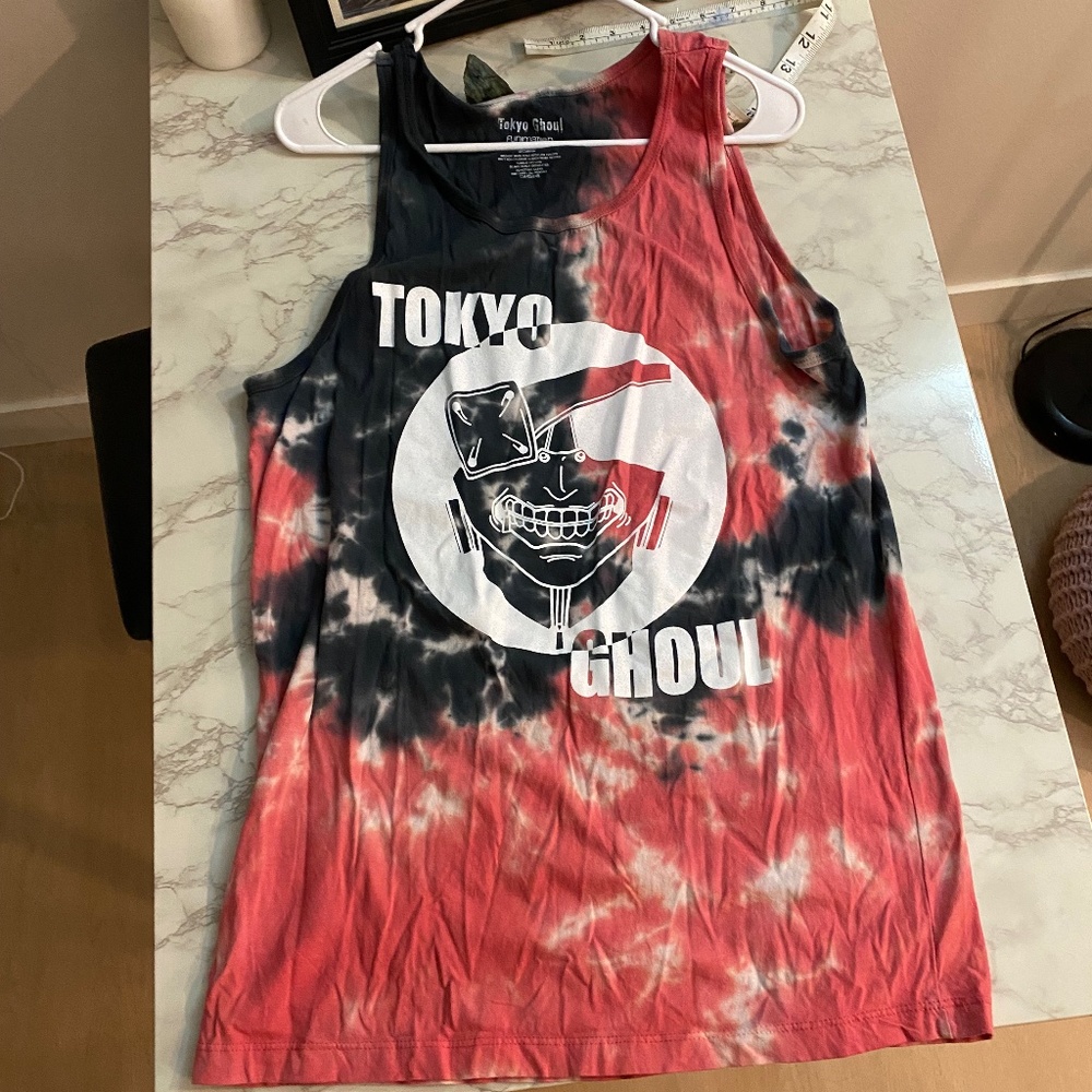 Tokyo ghoul long tie dye tank top